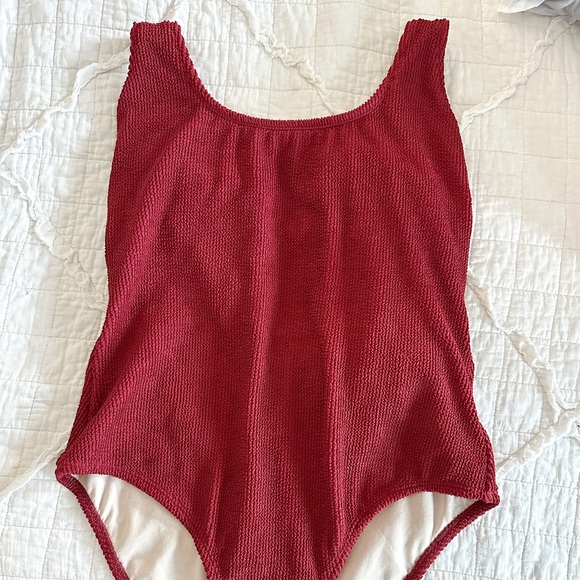 Target Swim Red Ribbed One Piece Bathing Suit Poshmark